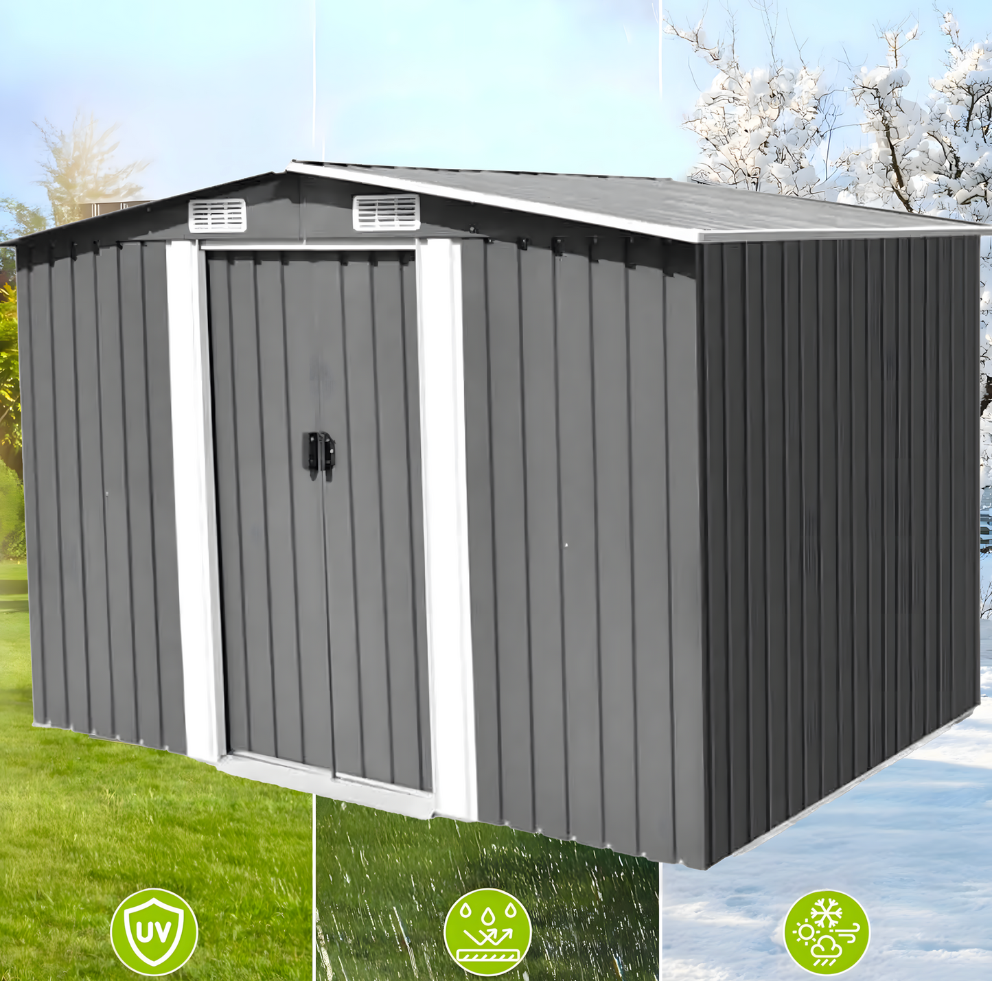 Domek Narzędziowy Szopa Ogrodowa 299 x 277 cm