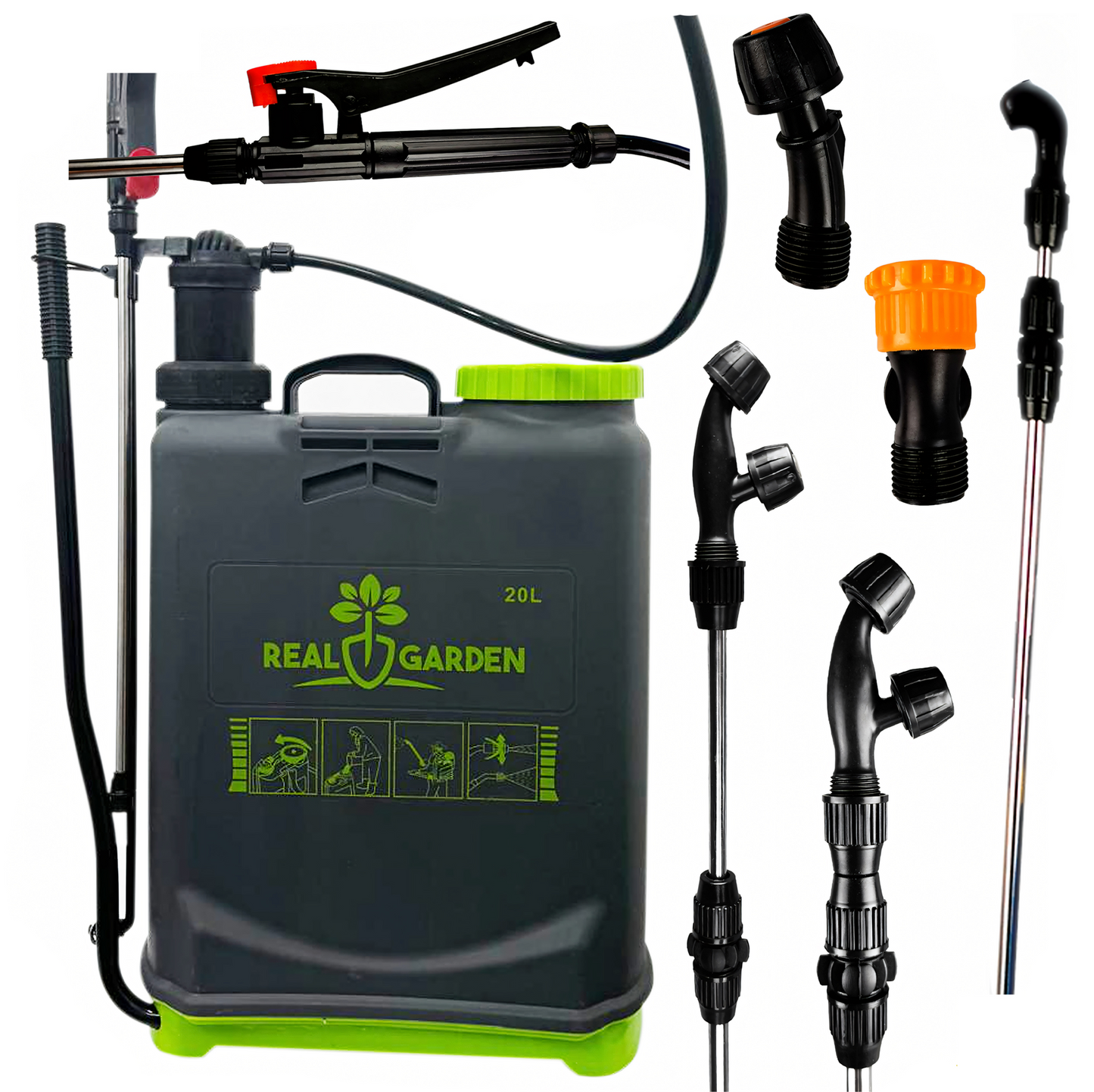 Opryskiwacz Ciśnieniowy 20L Zraszacz + Lejca + Dysze